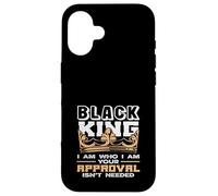 Black King Crown Io sono chi sono Black History Month Custodia per iPhone 16