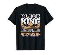 Black King Crown Io Sono Chi Sono Black History Month Maglietta
