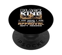 Black King Crown Io sono chi sono Black History Month PopSockets PopGrip Adesivo