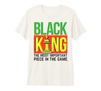 Black King Il Pezzo più Importante del Gioco papà Padre Maglietta Premium