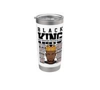 Black King Il pezzo più potente del gioco Uomini Bruh Boys Bicchiere termico in acciaio inox doppia parete