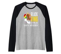 Black King Io Sono Chi Sono Black Mese della Storia Maglia con Maniche Raglan