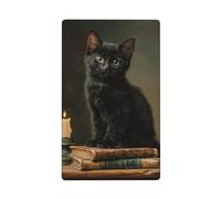 Black Kitten On Old Books Fantasy Single Toggle Blank Wall Plate Light Switch Cover Decorativo 1 Gang per Cucina Camera Bagno Dimensioni 11,4 x 7 cm
