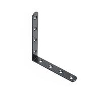 Black L-shaped Bracket - Heavy-duty Corner With Screws For Wooden Bookshelves, Steel Structure Right Angle Support Adatto per garage e bagni