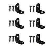 Black L-shaped Right Angle Support Accessories With Screws Heavy Duty Connection Connector Wardrobe Fixed