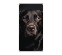 Black Lab Dog Door Cover Banner 90x180cm Festone Festone Stagionale Cartello di Benvenuto Decorazione Verticale Porta Appeso Per Portico Ingresso Giardino Decor