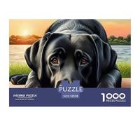 Black Lab Dog Resting Thick Sturdy Cardboard Excellent Brain Game, Suitable for Improving Mental Flexibility And Focus 52x38cm/1000pcs
