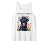 Black Lab Girls Who Love Labradors Birthday Dog Tema Donna Canotta