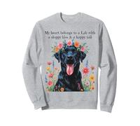 Black Lab Girls Who Love Labradors Birthday Dog Tema Donna Felpa