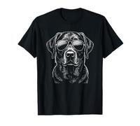 Black Lab Labrador Retriever Cane Indossare Occhiali da Sole Grafica Maglietta