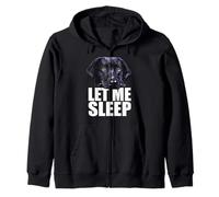 Black Lab Let Me Sleep Labrador Retriever Amante dei cani neri Felpa con Cappuccio