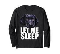 Black Lab Let Me Sleep Labrador Retriever Amante dei cani neri Maglia a Manica