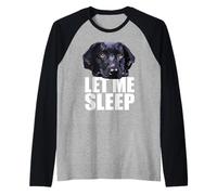 Black Lab Let Me Sleep Labrador Retriever Amante dei cani neri Maglia con Maniche Raglan