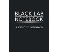 Black Lab Notebook - 8.5"x11" Grid Journal, 120 Pages of Dark Graph Paper for Science Experiments, Research Notes & Data Recording - Durable Lab Notebook