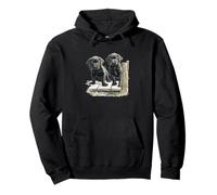 Black Lab Puppies Dock Duo Cute Labrador Art Felpa con Cappuccio