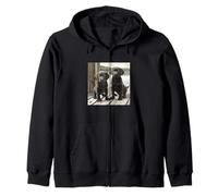 Black Lab Puppies Dock Lake, Simpatica Opera d'Arte Labrador Retriever Felpa con Cappuccio