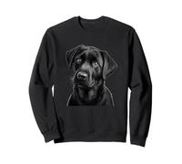 Black Lab - Razza di Cane realistica con Ritratto di Cucciolo Felpa