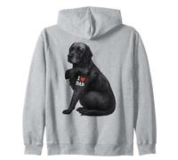 Black Labrador Dad Dog Owner Felpa con Cappuccio