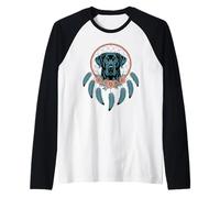 Black Labrador Dog Owner Dreamcatcher Maglia con Maniche Raglan