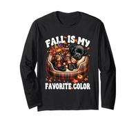 Black Labrador for Women Men Kids Fall Is My Favorite Color Maglia a Manica