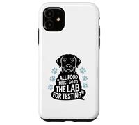Black Labrador Humor Quote All Food Must Go to the Lab Custodia per iPhone 11