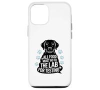 Black Labrador Humor Quote All Food Must Go to the Lab Custodia per iPhone 12/12 Pro