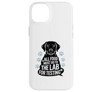 Black Labrador Humor Quote All Food Must Go to the Lab Custodia per iPhone 14 Plus