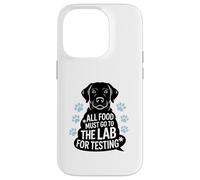 Black Labrador Humor Quote All Food Must Go to the Lab Custodia per iPhone 14 Pro