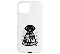 Black Labrador Humor Quote All Food Must Go to the Lab Custodia per iPhone 15 Plus