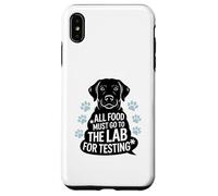Black Labrador Humor Quote All Food Must Go to the Lab Custodia per iPhone XS Max