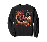 Black Labrador Retriever Graphic for Fall And Labrador Lover Felpa