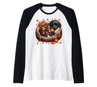Black Labrador Retriever Graphic for Fall And Labrador Lover Maglia con Maniche Raglan