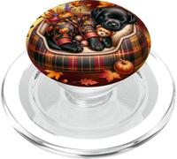 Black Labrador Retriever Stuff Fall Leaves Decor For Autumn PopSockets PopGrip per MagSafe