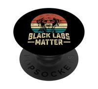 Black Labs Matter Funny Black Labrador Retriever Donna Uomo PopSockets PopGrip Adesivo