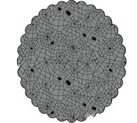 Black Lace Round Tablecloth 70 Inch Polyester Halloween Decor | Knitted Polyester, Wrinkle Resistant, Machine Washable, Fits Tables Up To 178cm, per ideal For Parties And Dining