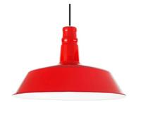 Black Large Metal 36cm Pendant Fitting Vintage Dining Room Hanging Lamp 1-Light Chandelier E27 Base for Restaurant Kitchen Cafe Loft(Red,26CM)