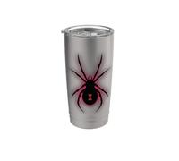 Black le Widow Spider Silhouette Red Clessidra Grafica Bicchiere termico in acciaio inox doppia parete