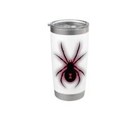 Black le Widow Spider Silhouette Red Clessidra Grafica Bicchiere termico in acciaio inox doppia parete