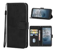(Black) Leather Phone Case For Nokia C2 2nd Edition