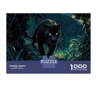 Black Leopard Jigsaw Puzzle Impossible 1000Pcs Wild Animals Decorazione Per La Casa. Giochi Rilassamento E Intelligence Per Adulti E Ragazzi Da 14 Anni 70x50cm/1000pcs