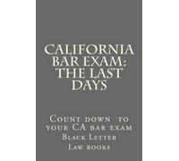 Black Letter Law Books California Bar Exam (Tascabile)