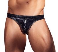 Tanga Maschile Lucido in Vernice - Black Level - M