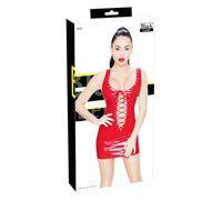 Abito Mini in Vinile Rosso con Lacci - Black Level - M