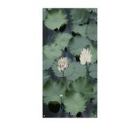 Black Lily Pads Coperture per porta d'ingresso Banner di benvenuto Grande Divertente Sfondo Banner Decorazioni da appendere all'interno e all'esterno e buoni regali di primavera per gli amici