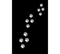Black Lined Paw Tracks Notebook: Pet Lovers Themed Journal, Dog Moms, Animal Lover Cute, Writing Pages, Journaling or Planning: Notepad for Animal ... Furry Friends & Heart Warming Moment