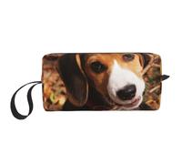 Black Lion Prints, trousse da viaggio per trucchi, portatile, semplice, con cerniera, per donne, Grazioso Beagle, One Size, Astuccio per trucchi