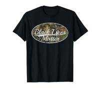 Black Lives Matter Distressed Camo Civil Rights Maglietta
