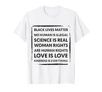 Black Lives Matter Uguaglianza Nero Storia Mese Diritti Umani Maglietta