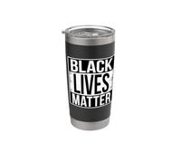 BLACK LIVES MATTER V2 Bicchiere termico in acciaio inox doppia parete