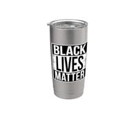 BLACK LIVES MATTER V2 Bicchiere termico in acciaio inox doppia parete
